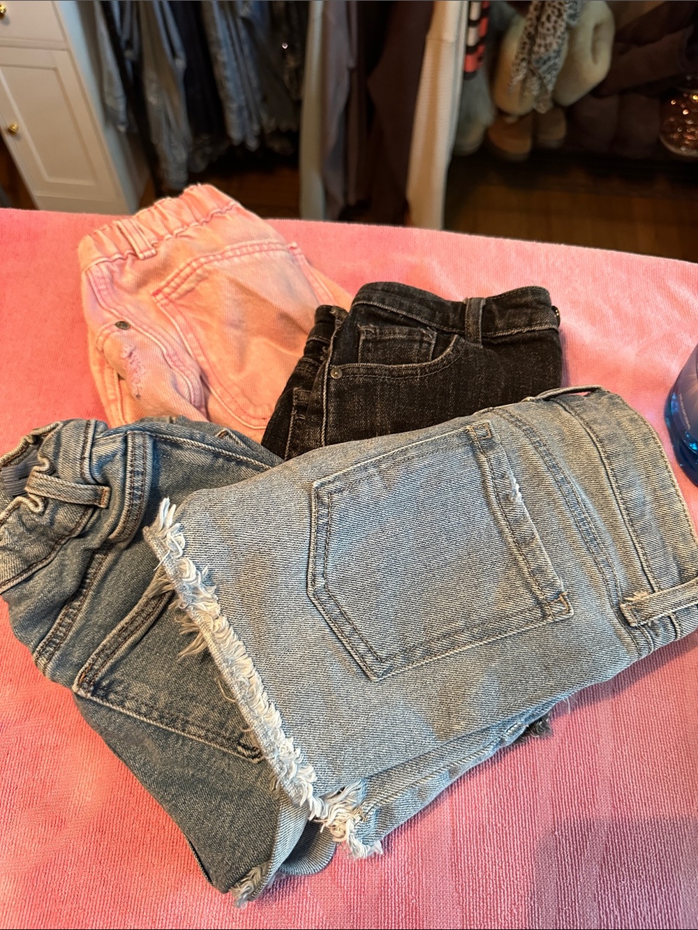Girls Light Blue Distressed selection of Denim Jeans